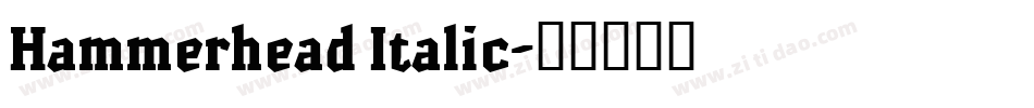 Hammerhead Italic字体转换